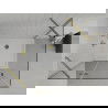 Mexen Roma sprchová kabína, kyvné dvere 100 x 70 cm, transparentnéné, zlatá + závesný bidet Flat - 854-100-070-50-00-4010