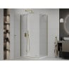 Mexen Roma sprchová kabína, kyvné dvere 120 x 70 cm, transparentnéné, zlatá + závesný bidet Flat - 854-120-070-50-00-4010