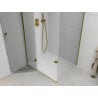 Mexen Roma sprchová kabína, kyvné dvere 120 x 90 cm, transparentnéné, zlatá + závesný bidet Flat - 854-120-090-50-00-4010