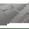 Mexen Lunar T sprchový kút s výkyvnými dverami ľavý 125 x 80 cm, transparentný, brúsený nikel - 834T-125-080-97-00-L