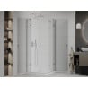 Mexen Roma Duo sprchová kabína, kyvné dvere 90 x 90 cm, transparentnéné, chrómová + závesný bidet Flat - 854-090-090-01-02-4010