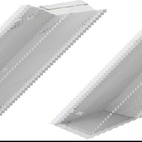 Mexen Lunar T sprchová kabína s otváracími dvermi ľavá 110 x 110 cm, priehľadná, kartáčovaný nikel - 834T-110-110-97-00-L