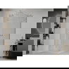 Mexen Roma Duo sprchový kút otvárací 100 x 100 cm, transparentný, chróm + sprchová vanička Flat - 854-100-100-01-02-4010