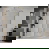 Mexen Roma Duo sprchová kabína, kyvné dvere 80 x 80 cm, transparentnéné, zlatá + závesný bidet Flat - 854-080-080-50-02-4010G