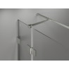 Mexen Lunar T sprchovací kút s otváracími dverami vľavo 130 x 120 cm, priehľadný, brúsený nikel - 834T-130-120-97-00-L