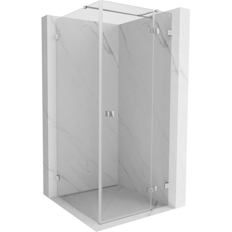 Mexen Lunar T sprchový kút s pravými otváracími dverami 110 x 110 cm, transparentný, chróm - 834T-110-110-01-00-P