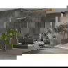 Mexen Omega sprchový kút posuvný 100 x 100 cm, transparentný, chróm + vanička Flat - 825-100-100-01-00-4010