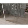 Mexen Omega-3S sprchový kút 3-stranný, posuvný 100 x 100 cm, transparentný, chróm - 825-100-100-01-00-3S