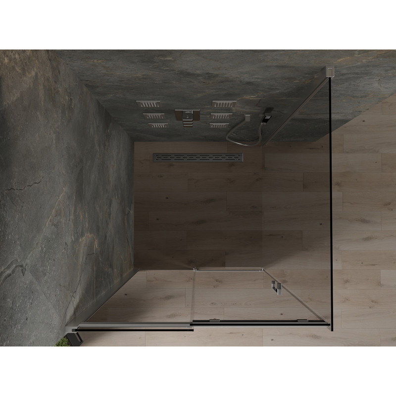 Mexen Omega sprchovací kút posuvný 100 x 100 cm, grafit, chróm - 825-100-100-01-40