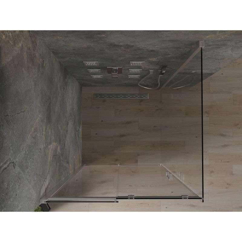 Mexen Omega posuvná sprchová kabína 100 x 100 cm, transparentná, chróm - 825-100-100-01-00