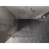 Mexen Lunar sprchovací kút, kývavé dvere, ľavý 80 x 80 cm, priehľadný, brúsená meď - 834-080-080-65-00-L
