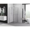 Mexen Exo-B sprchová kabína s otváracími dverami 95 x 95 cm, transparentná, chróm - 817-095-095-01-00