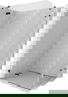 Mexen Lunar sprchový kút otvárací ľavý 90 x 70 cm, transparentný, čierny - 834-090-070-70-00-L