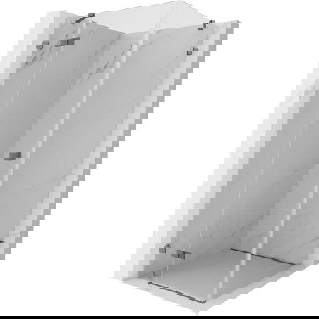 Mexen Lunar sprchovací kút ľavý 80 x 80 cm, transparentný, gun metal - 834-080-080-95-00-L