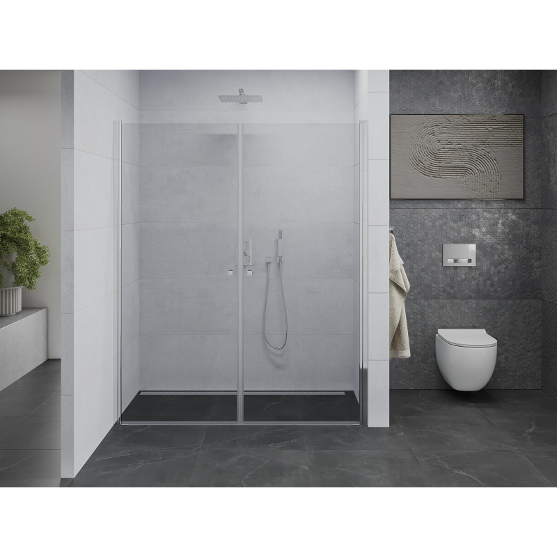 Mexen Pretoria Duo sprchové dvere otočné 140 cm, transparentné, chróm - 852-140-000-02-00