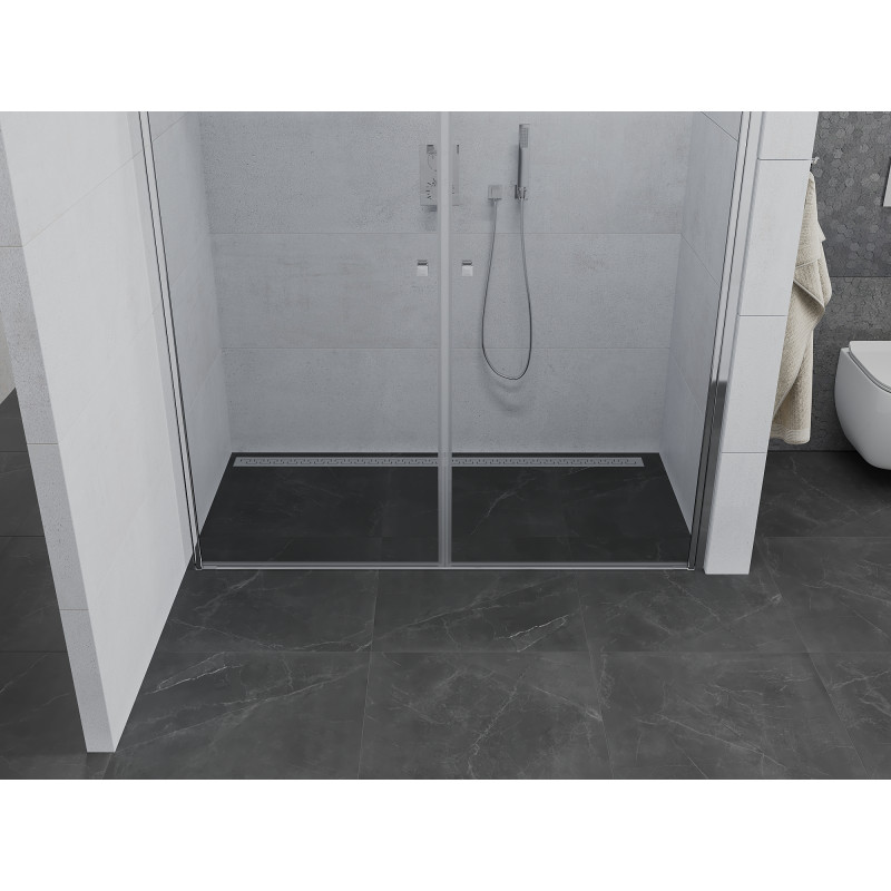 Mexen Pretoria Duo sprchové dvere otočné 140 cm, transparentné, chróm - 852-140-000-02-00