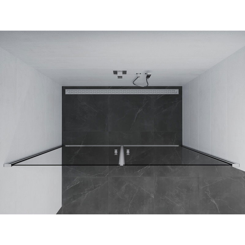 Mexen Pretoria Duo sprchové dvere výklopné 140 cm, transparentné, chróm - 852-140-000-02-00