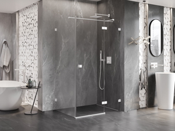 Mexen Lunar T sprchová kabína pravá 120 x 100 cm, transparentná, biela - 834T-120-100-20-00-P