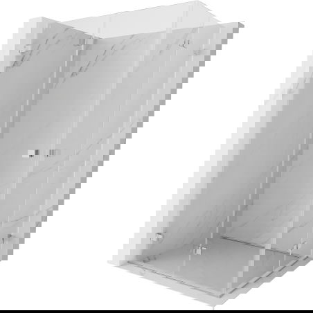 Mexen Lunar-F Duo sprchová kabína skladacia 90 x 85 cm, transparentná, chróm - 836-090L-085P-01-00