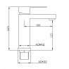 Mexen Cube umývadlová batéria, čierna - 72900-70
