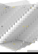 Mexen Lunar-F Duo skladacia sprchová kabína 90 x 85 cm, transparentná, zlatá - 836-090L-085P-50-00