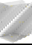 Mexen Lunar-F Duo skladací sprchovací kút 85 x 80 cm, transparentný, zlatá brúsená - 836-085L-080P-55-00