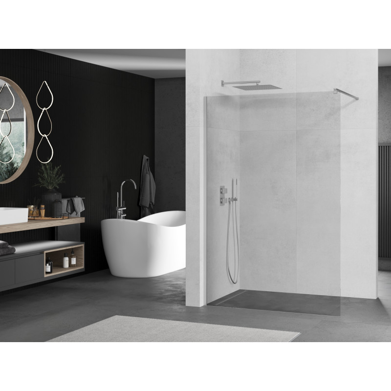 Mexen Kioto sprchová stena Walk-in 140 x 200 cm, transparentná 8 mm, chróm - 800-140-101-01-00