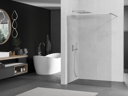 Mexen Kioto sprchová stena Walk-in 140 x 200 cm, transparentná 8 mm, chróm - 800-140-101-01-00