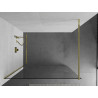 Mexen Kioto sprchová stena Walk-in 50 x 200 cm, priehľadná 8 mm, zlatá - 800-050-101-50-00