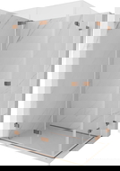 Mexen Lunar-F Duo skladacia sprchová kabína 80 x 70 cm, priehľadná, ružové zlato - 836-080L-070P-60-00