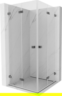 Mexen Lunar-F Duo skladací sprchovací kút 70 x 70 cm, transparentný, brúsená tmavosivá - 836-070L-070P-66-00