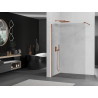 Mexen Kioto sprchová priečka Walk-in 130 x 200 cm, transparentná 8 mm, ružové zlato - 800-130-101-60-00