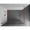 Mexen Kioto sprchová priečka Walk-in 130 x 200 cm, transparentná 8 mm, ružové zlato - 800-130-101-60-00