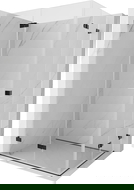 Mexen Lunar-F Duo skladacia sprchová kabína 90 x 70 cm, transparentná, čierna - 836-090L-070P-70-00