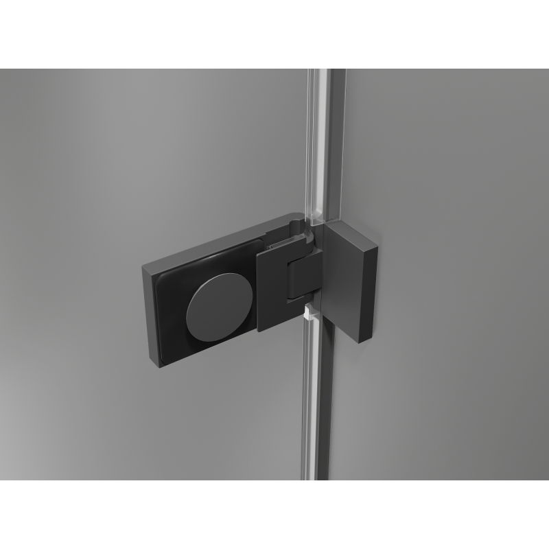 Mexen Lunar-F Duo skladací sprchový kút 90 x 75 cm, transparentný, gun metal - 836-090L-075P-95-00