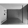 Mexen Kioto sprchová stena Walk-in 140 x 200 cm, priehľadná 8 mm, čierna - 800-140-101-70-00