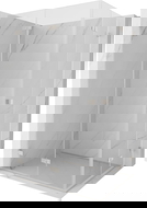 Mexen Lunar-F Duo sprchový kút skladací 100 x 80 cm, transparentný, brúsený nikel - 836-100L-080P-97-00