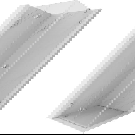 Mexen Lunar-F skladacia sprchová kabína ľavá 80 x 80 cm, transparentná, chróm - 836-080-080-01-00-L