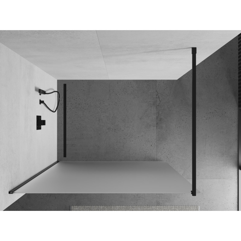 Mexen Kioto sprchová stena Walk-in 110 x 200 cm, námraza 8 mm, čierna - 800-110-101-70-30