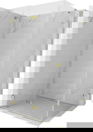 Mexen Lunar-F skladacia sprchová kabína ľavá 85 x 70 cm, transparentná, zlatá - 836-085-070-50-00-L