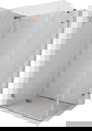 Mexen Lunar-F sprchová kabína skladacia ľavá 90 x 80 cm, transparentná, ružové zlato- 836-090-080-60-00-L