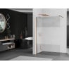 Mexen Kioto sprchová stena Walk-in 90 x 200 cm, transparentné/mrazivé 8 mm, ružové zlato - 800-090-101-60-35