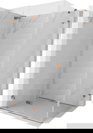 Mexen Lunar-F sklápacia sprchová kabína ľavá 100 x 90 cm, transparentná, ružové zlato- 836-100-090-60-00-L