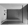 Mexen Kioto Sprchová stena Walk-in 80 x 200 cm, transparentná/matná 8 mm, čierna - 800-080-101-70-35