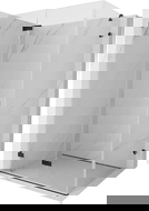 Mexen Lunar-F skladací sprchový kút ľavý 85 x 70 cm, transparentný, čierny - 836-085-070-70-00-L