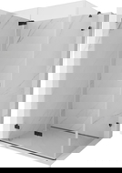 Mexen Lunar-F skladacia sprchová kabína ľavá 90 x 70 cm, transparentná, čierna - 836-090-070-70-00-L