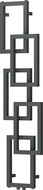 Mexen Grid dekoratívny kúpeľňový radiátor 1360 x 390 mm, 349 W, antracit - W215-1360-390-00-66