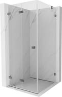 Mexen Lunar-F skladací sprchový kút ľavý 70 x 70 cm, transparentný, gun metal - 836-070-070-95-00-L