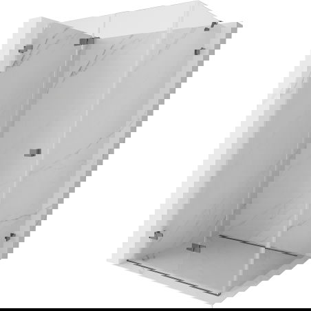 Mexen Lunar-F skladacia sprchová kabína ľavá 100 x 70 cm, transparentná, tmavý kov - 836-100-070-95-00-L