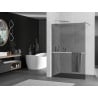 Mexen Kioto+ sprchová stena s poličkou Walk-in 100 x 200 cm, grafit, chróm - 800-100-121-01-40